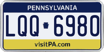 PA license plate LQQ6980