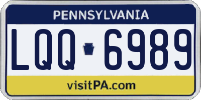 PA license plate LQQ6989
