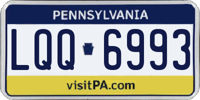 PA license plate LQQ6993