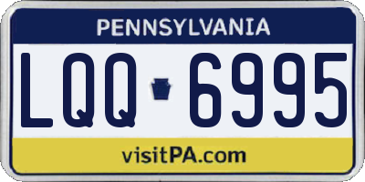 PA license plate LQQ6995