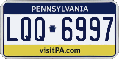 PA license plate LQQ6997