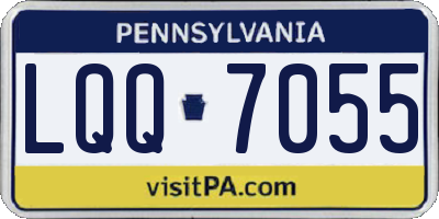 PA license plate LQQ7055