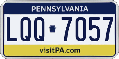 PA license plate LQQ7057