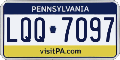 PA license plate LQQ7097