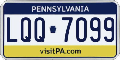 PA license plate LQQ7099