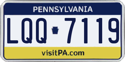 PA license plate LQQ7119