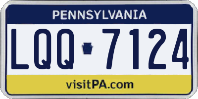 PA license plate LQQ7124