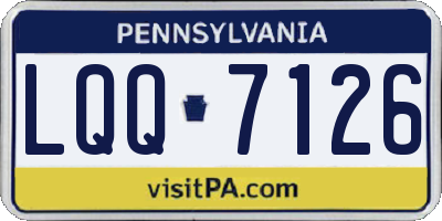 PA license plate LQQ7126