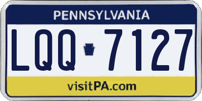 PA license plate LQQ7127