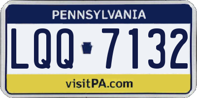 PA license plate LQQ7132