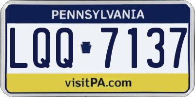 PA license plate LQQ7137
