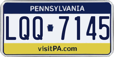 PA license plate LQQ7145