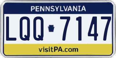 PA license plate LQQ7147