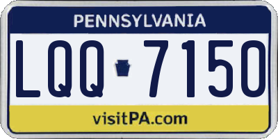 PA license plate LQQ7150