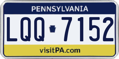 PA license plate LQQ7152