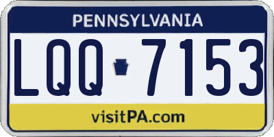 PA license plate LQQ7153