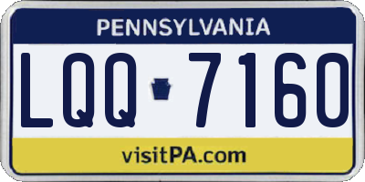 PA license plate LQQ7160