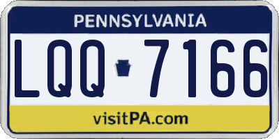 PA license plate LQQ7166