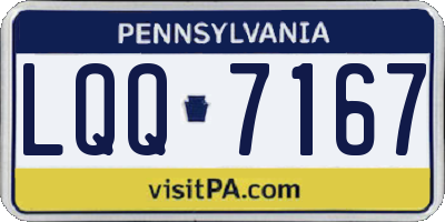 PA license plate LQQ7167