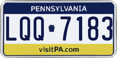 PA license plate LQQ7183