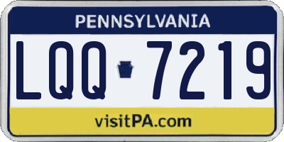 PA license plate LQQ7219