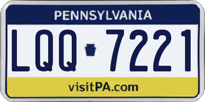 PA license plate LQQ7221