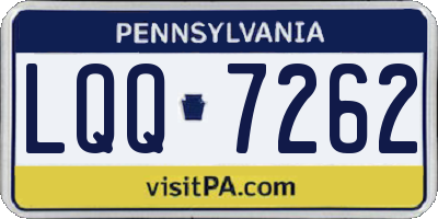 PA license plate LQQ7262