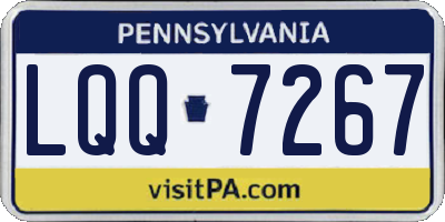 PA license plate LQQ7267