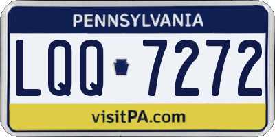 PA license plate LQQ7272