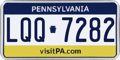 PA license plate LQQ7282