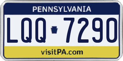 PA license plate LQQ7290