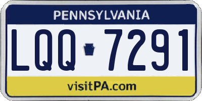 PA license plate LQQ7291