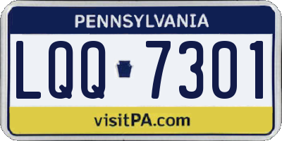 PA license plate LQQ7301
