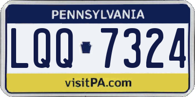 PA license plate LQQ7324