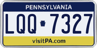PA license plate LQQ7327