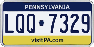 PA license plate LQQ7329