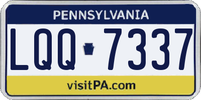 PA license plate LQQ7337