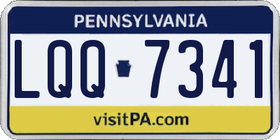 PA license plate LQQ7341