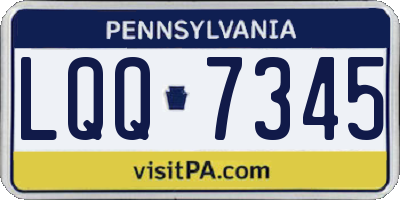 PA license plate LQQ7345
