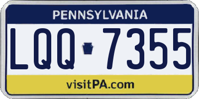 PA license plate LQQ7355