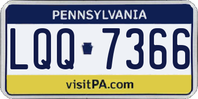 PA license plate LQQ7366