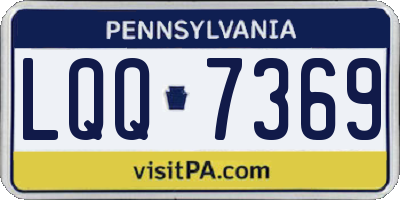 PA license plate LQQ7369