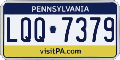 PA license plate LQQ7379