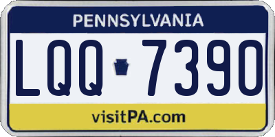 PA license plate LQQ7390
