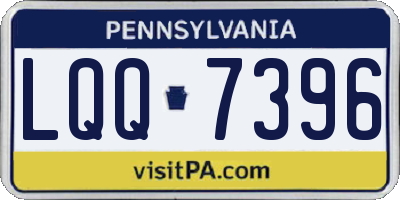 PA license plate LQQ7396