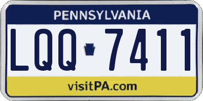 PA license plate LQQ7411