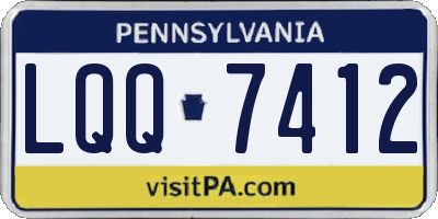 PA license plate LQQ7412