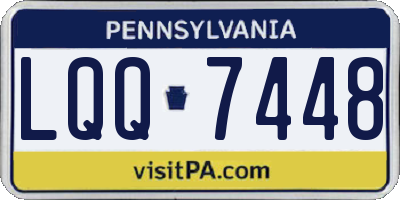 PA license plate LQQ7448