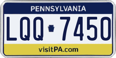 PA license plate LQQ7450