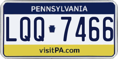 PA license plate LQQ7466